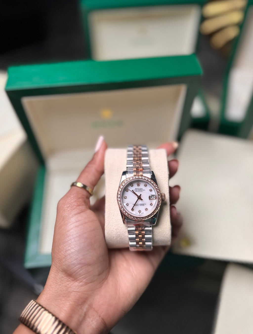 Silver and Gold Watch 31MM        box included