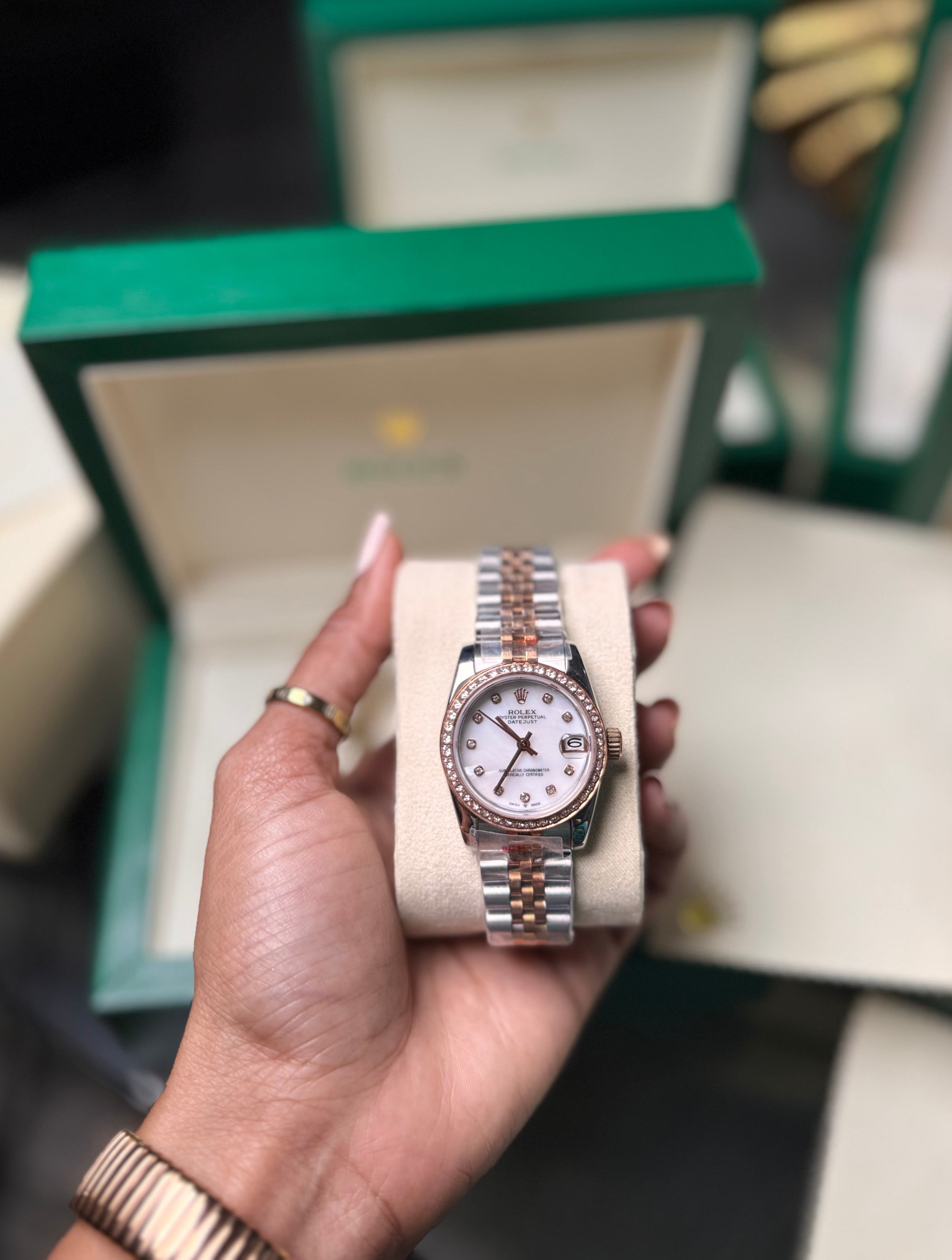 Silver and Gold Watch 31MM        box included
