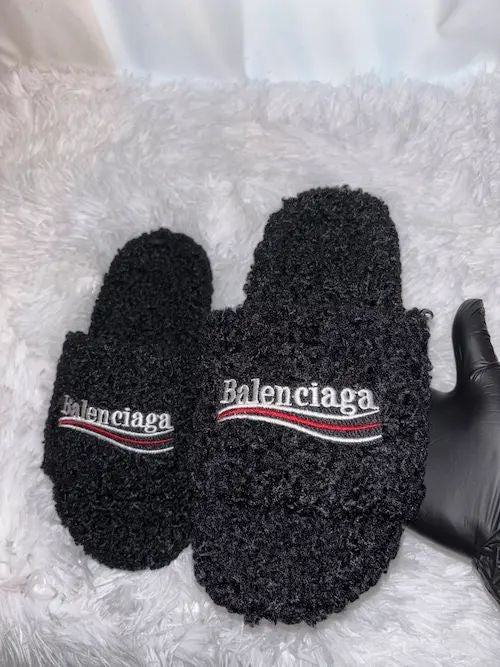 BLG Furry Slide Sandal